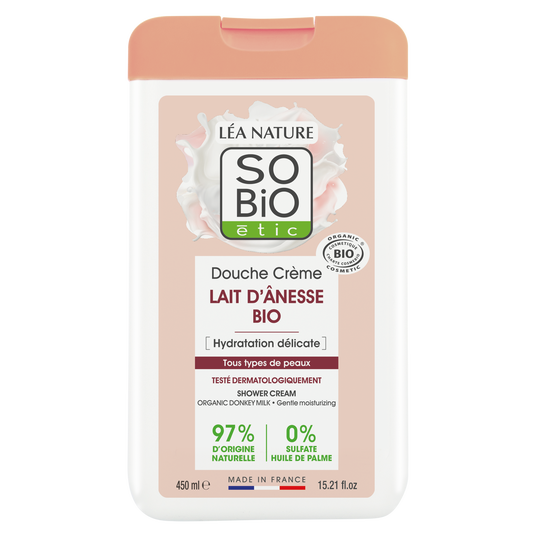 boho cosmetics Vente Douche crème Lait d'ânesse bio - 450 ml - Douches
