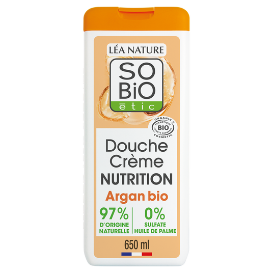 boho cosmetics Vente Douche crème nutrition à l'Huile d'Argan Bio - 650 ml - Douches