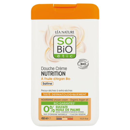 boho cosmetics Vente Douche crème nutrition à l'Huile d'Argan Bio - 450ml - Douches