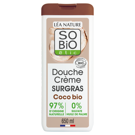 boho cosmetics Vente Douche crème surgras à l'huile de Coco Bio - 650 ml - Douches