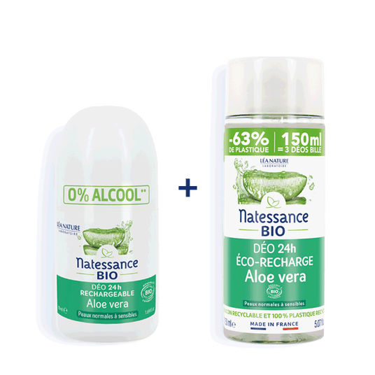 boho cosmetics Vente Duo Déodorant et éco-recharge 24h Aloe Vera - Déodorants
