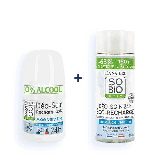 boho cosmetics Vente Duo Déodorant et éco-recharge Jus d'Aloe vera bio - Nos gammes