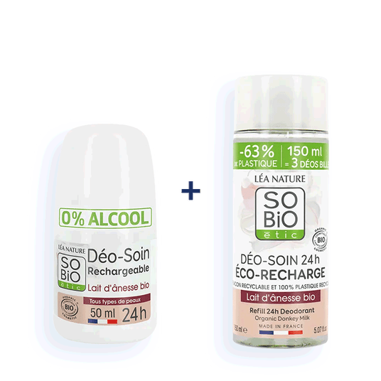 boho cosmetics Vente Duo Déodorant et éco-recharge Lait d'Anesse bio - Mon Lait d'Ânesse