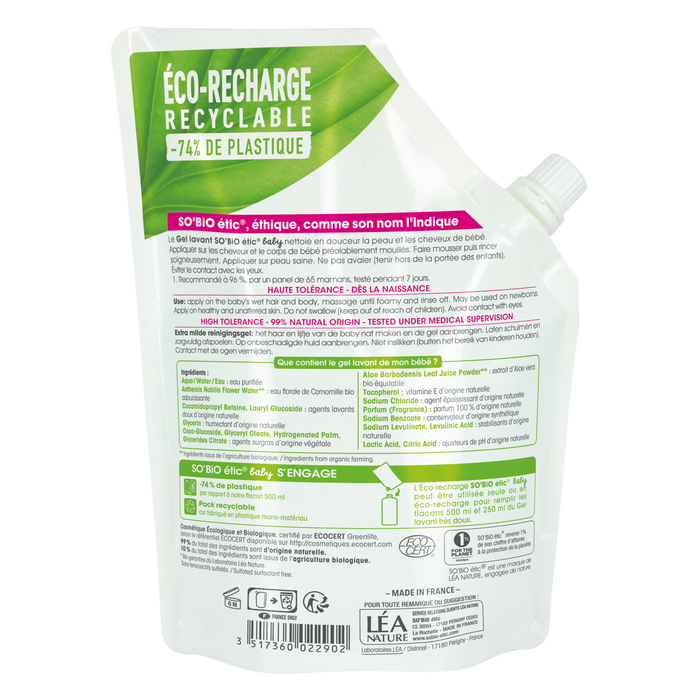 Boho Cosmetics Vente Ecopack Gel Lavant Très Doux - Bébé