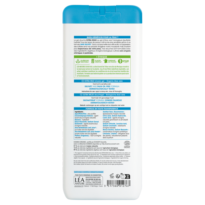 Boho Cosmetics Vente Gel Douche Extra-doux à L'Aloe Vera Bio - Douches