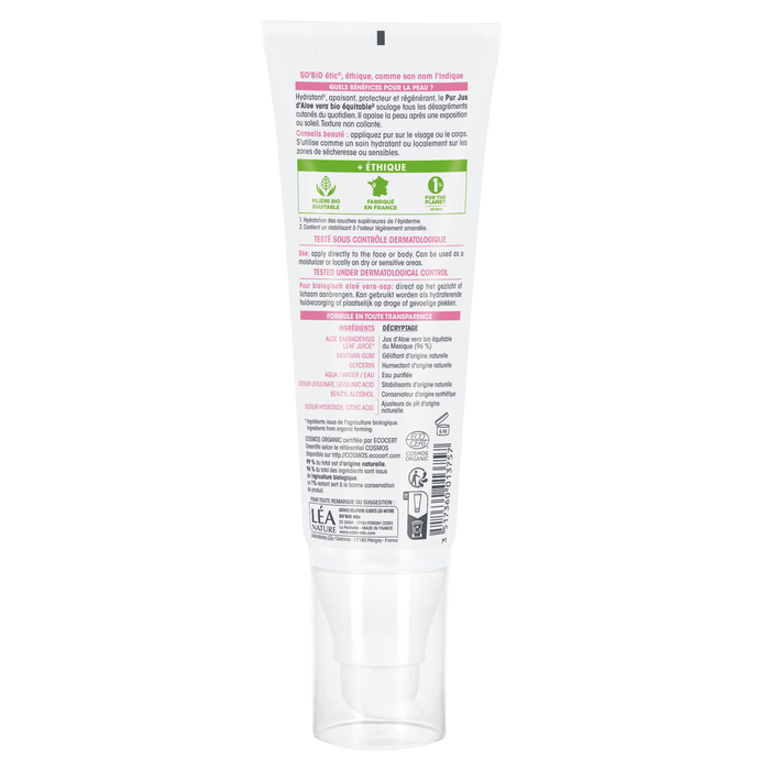 Boho Cosmetics Vente Gel Pur D'Aloe Vera - Soins Corps Multi-usages