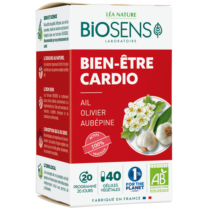 Boho Cosmetics Vente Gélule Végétale Cardio Bien-Etre - Aubépine Ail Olivier - Bio - Circulation Cardio-vasculaire