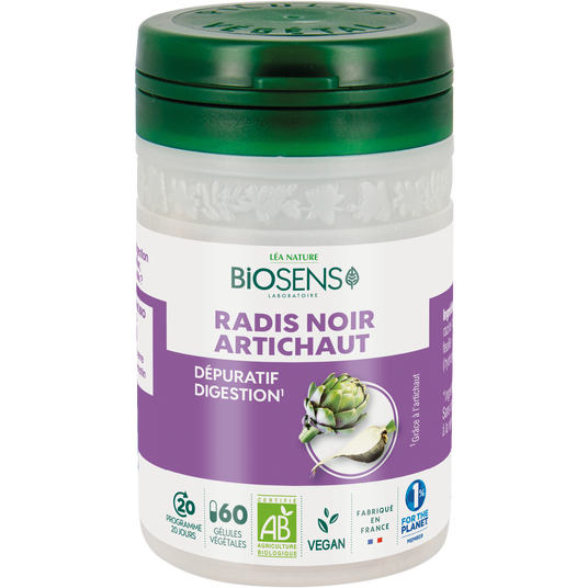 boho cosmetics Vente Gélule végétale Dépuratif Digestion - Artichaut Radis noir - bio - Digestion