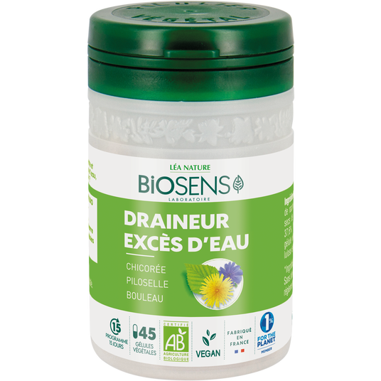 boho cosmetics Vente Gélule végétale Draineur Excès d'eau - Chicorée Piloselle Bouleau - bio - Minceur élimination détox