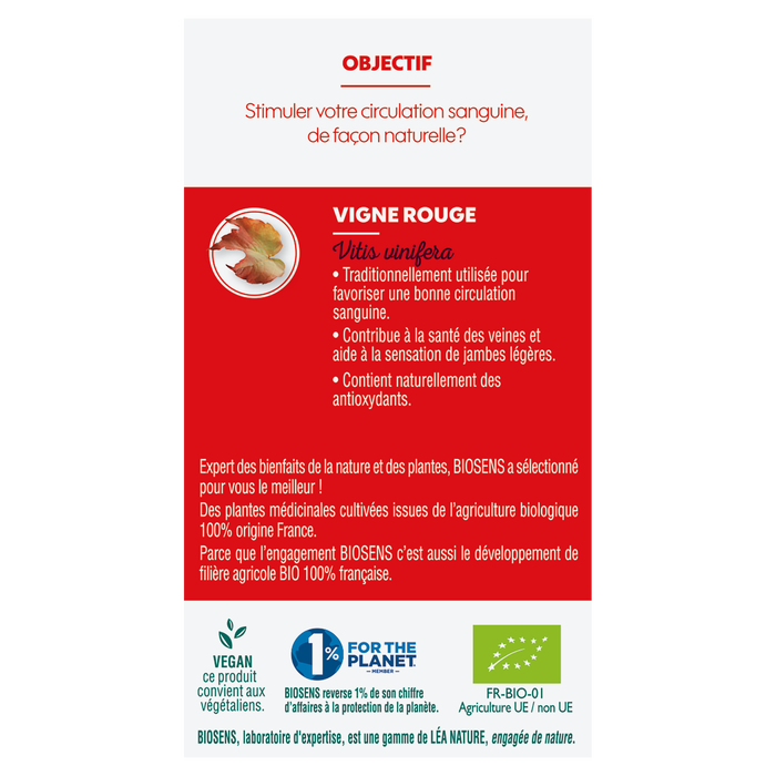 Boho Cosmetics Vente Gélule Végétale Vigne Rouge - Circulation Cardio-vasculaire