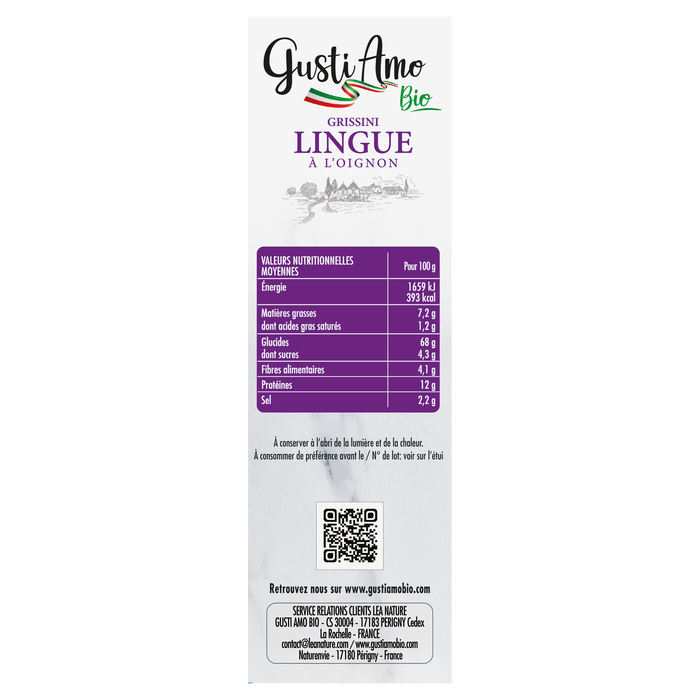 Boho Cosmetics Vente Grissini Lingue Oignon - Apéritifs