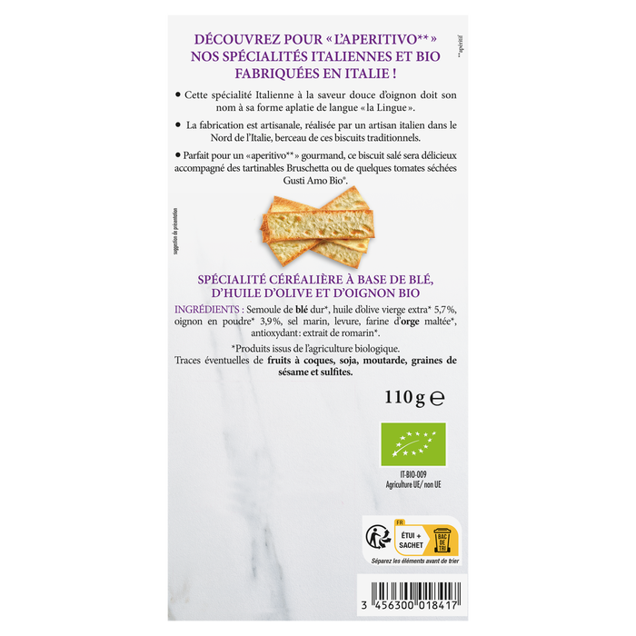 Boho Cosmetics Vente Grissini Lingue Oignon - Apéritifs