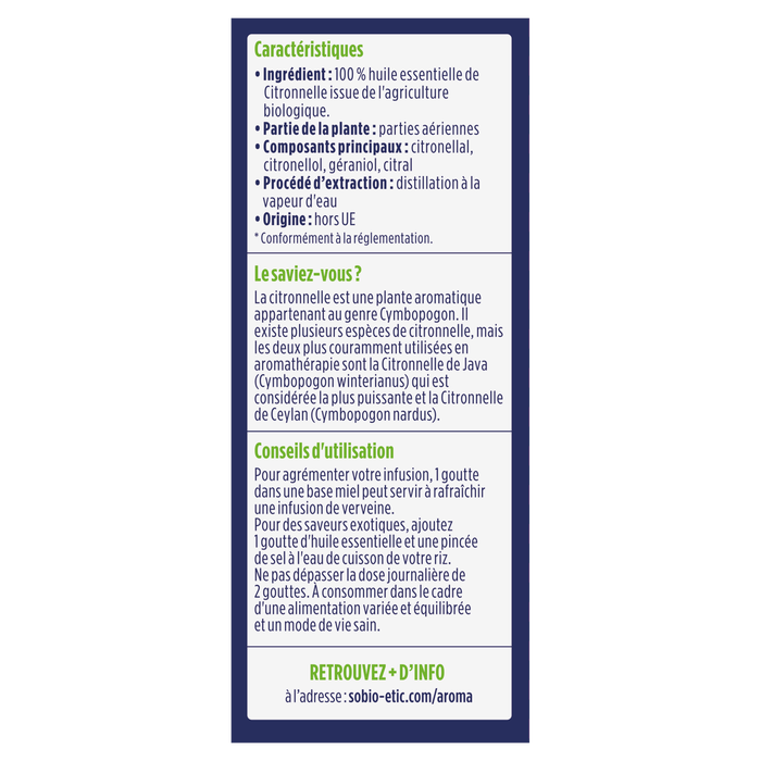 Boho Cosmetics Vente Huiles Essentielles Citronnelle De Java - Huiles Essentielles Bio