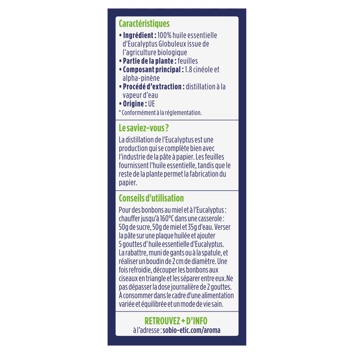Boho Cosmetics Vente Huiles Essentielles Eucalyptus Globulus Bio - Huiles Essentielles Bio