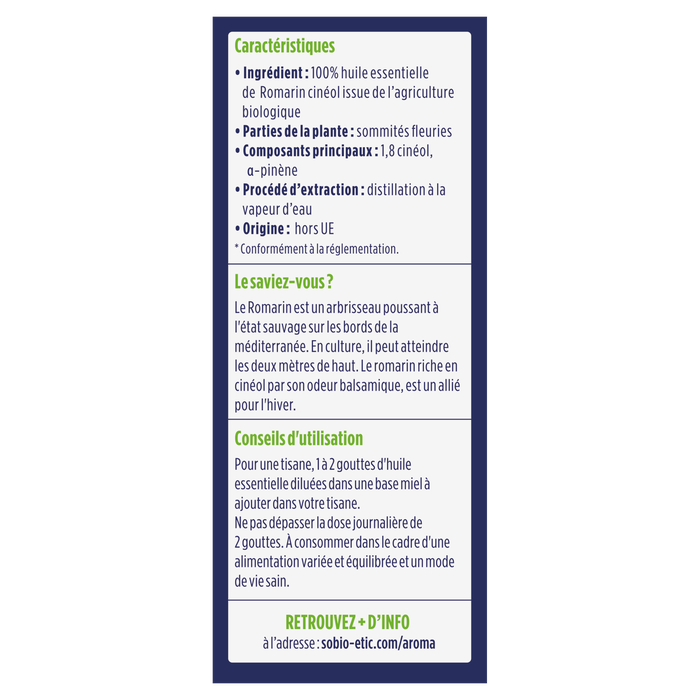 Boho Cosmetics Vente Huiles Essentielles Romarin Bio - Huiles Essentielles Bio