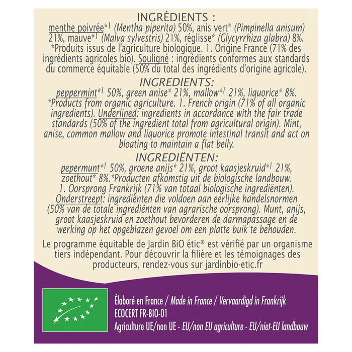 Boho Cosmetics Vente Infusion Bio Ventre Plat - Infusions