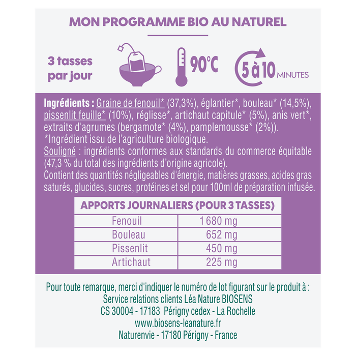 Boho Cosmetics Vente Infusion Détox Foie - Bio - Digestion Bio - Léa Nature