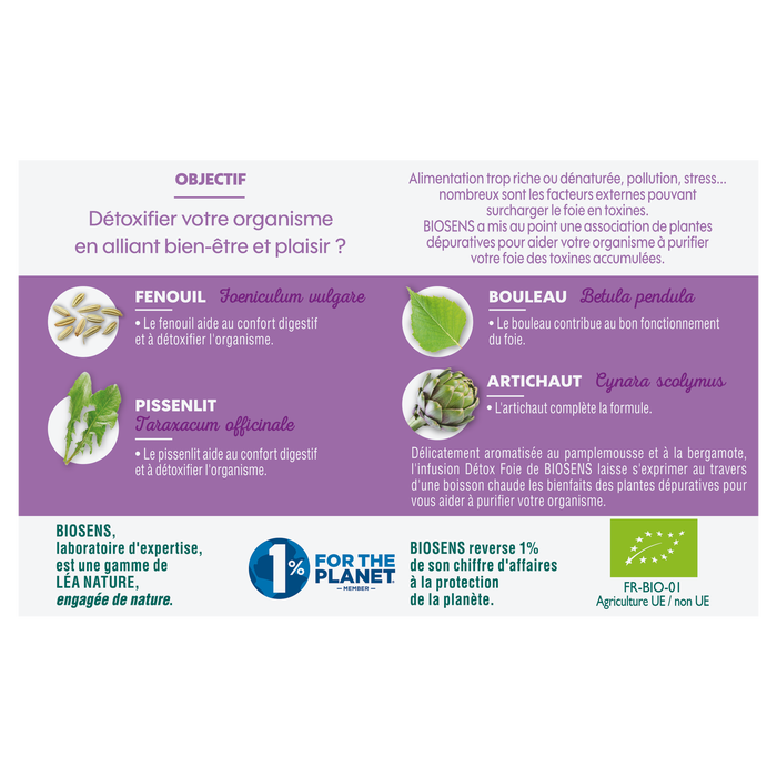 Boho Cosmetics Vente Infusion Détox Foie - Bio - Digestion Bio - Léa Nature