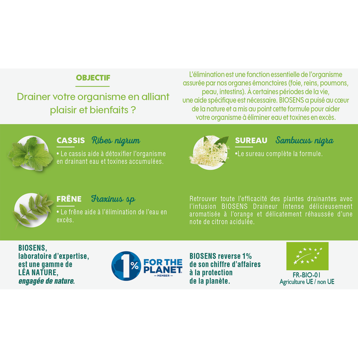 Boho Cosmetics Vente Infusion Draineur Intense - Bio - Minceur élimination Détox Bio - Léa Nature