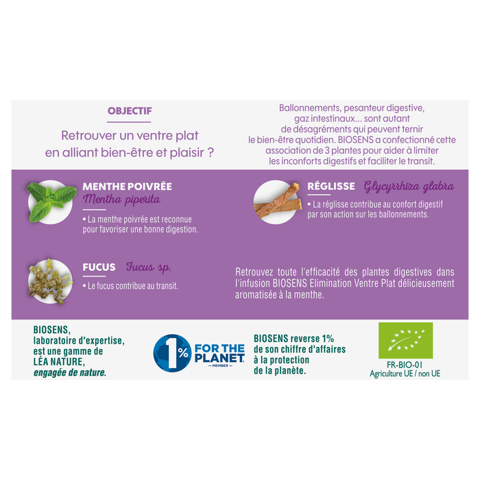 Boho Cosmetics Vente Infusion Elimination Ventre Plat - Bio - Digestion Bio - Léa Nature