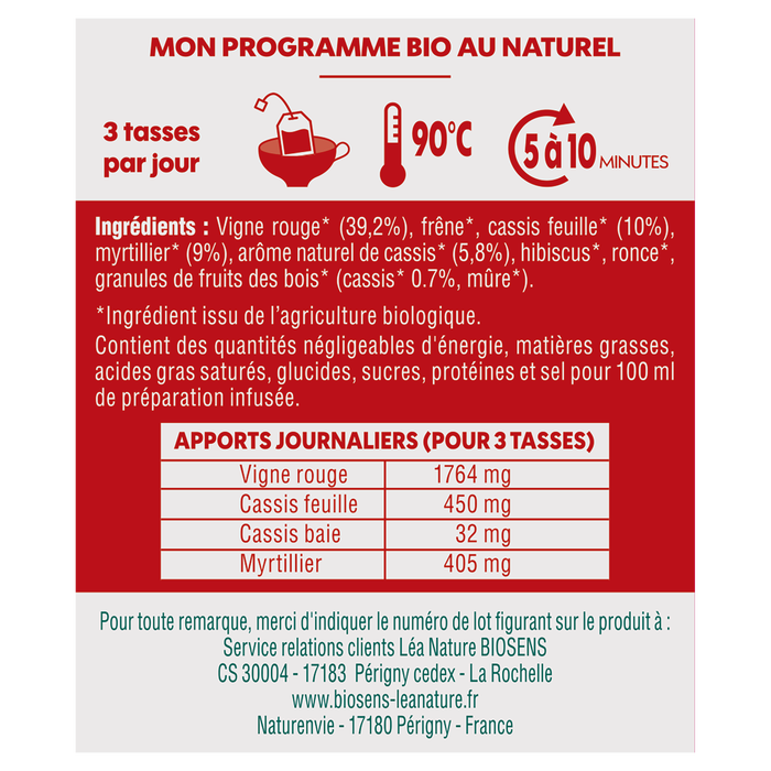 Boho Cosmetics Vente Infusion Jambes Légères - Bio - Circulation Cardio-vasculaire Bio - Léa Nature