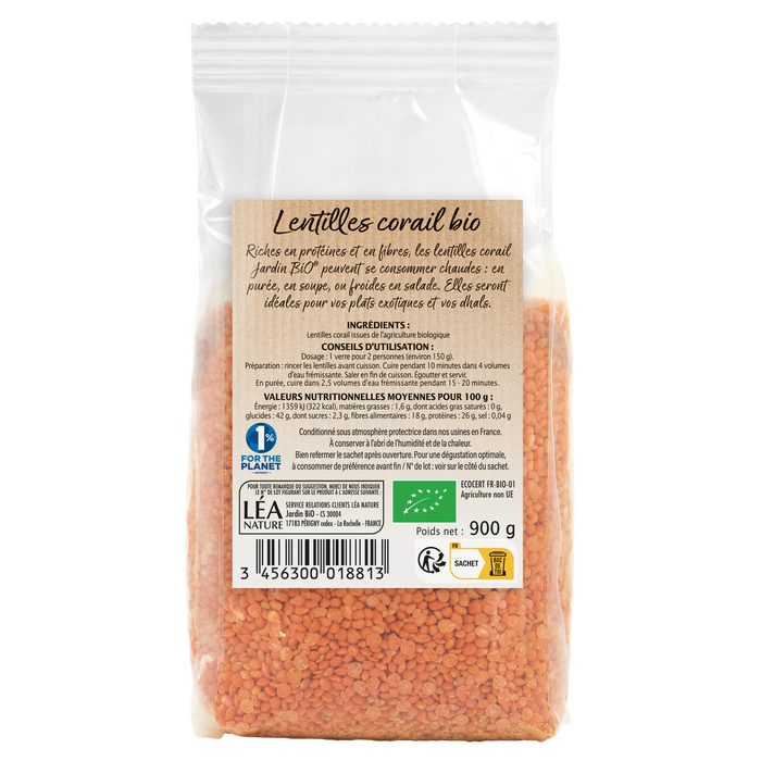 Boho Cosmetics Vente Lentille Corail Bio - Céréales Et Légumineuses