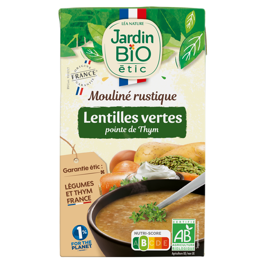 boho cosmetics Vente Mouliné Lentilles vertes pointe de Thym bio - Soupes