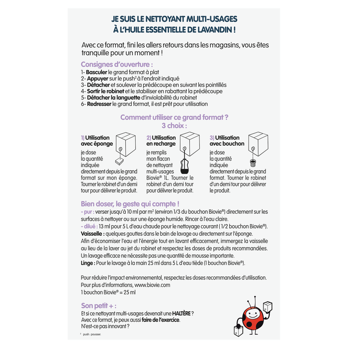 Boho Cosmetics Vente Nettoyant Multi-usages à L'huile Essentielle De Lavandin - Grand Format - Multi-usages