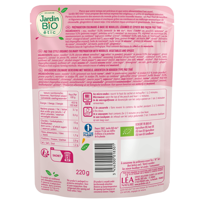 Boho Cosmetics Vente Pad Thaï - 220G - Plats Cuisinés Et Sachets Express