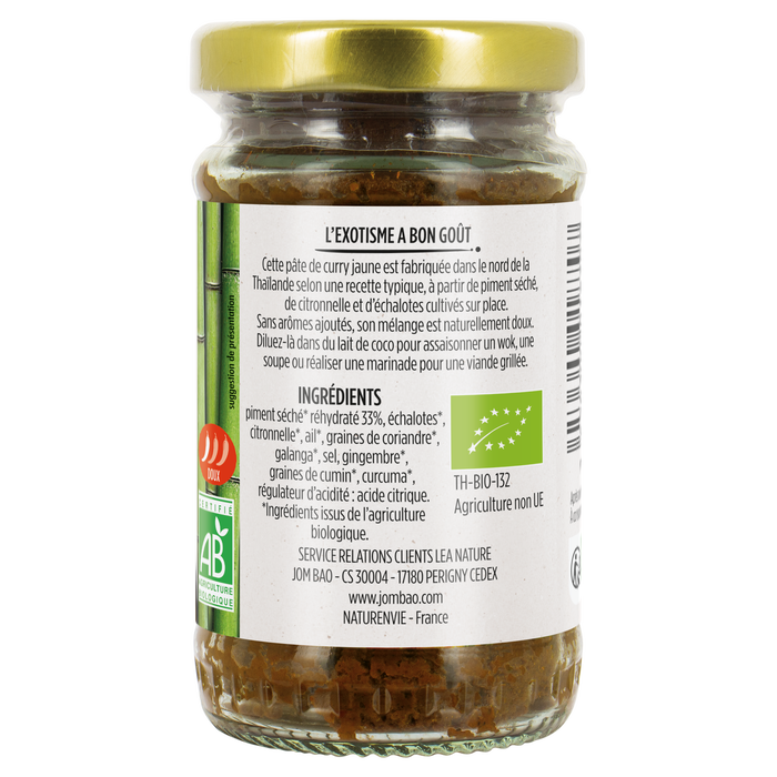 Boho Cosmetics Vente Pâte De Curry Jaune Bio - Les Sauces Et Condiments