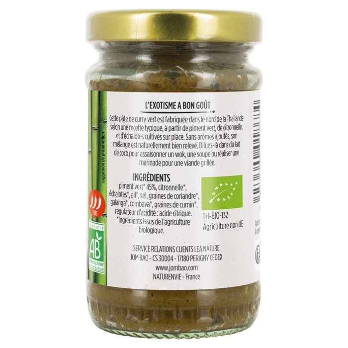 Boho Cosmetics Vente Pâte De Curry Vert Bio - Les Sauces Et Condiments
