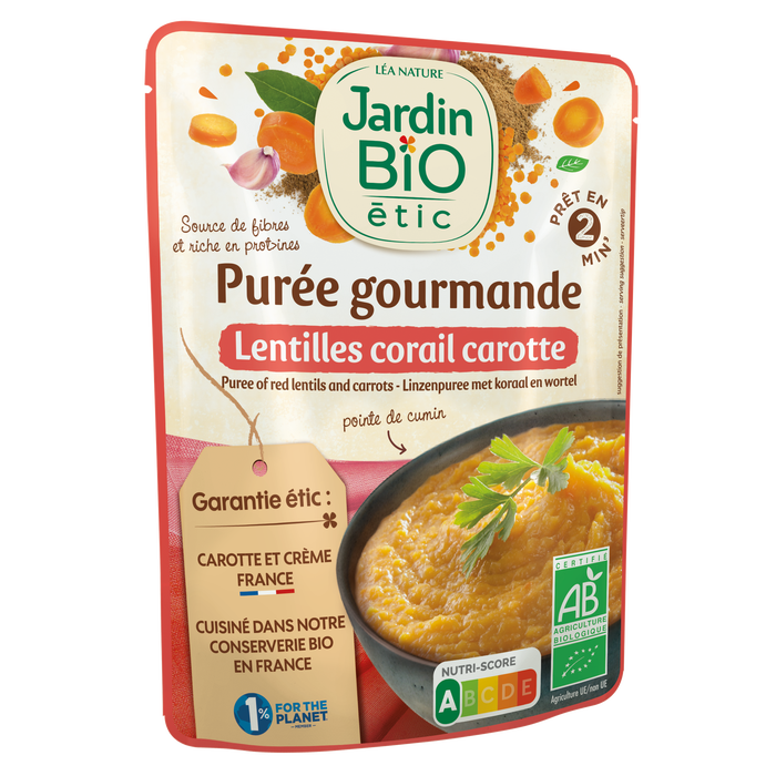 Boho Cosmetics Vente Purée Gourmande Lentilles Corail Carotte - Plats Cuisinés Et Sachets Express