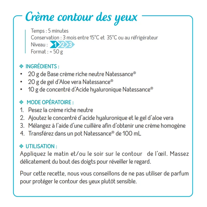 Boho Cosmetics Vente Recette DIY - Crème Contour Des Yeux - DIY Bio