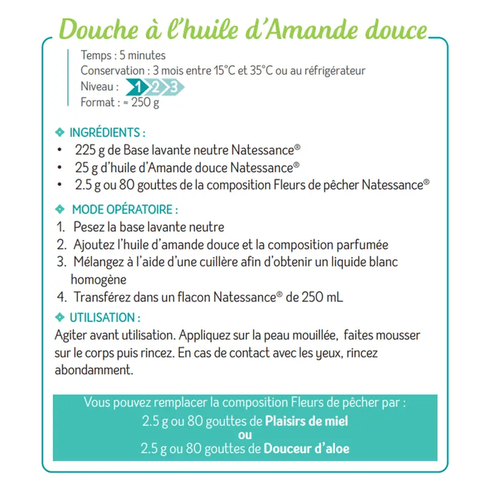 Boho Cosmetics Vente Recette DIY - Douche à L'huile D'Amande Douce - DIY Bio