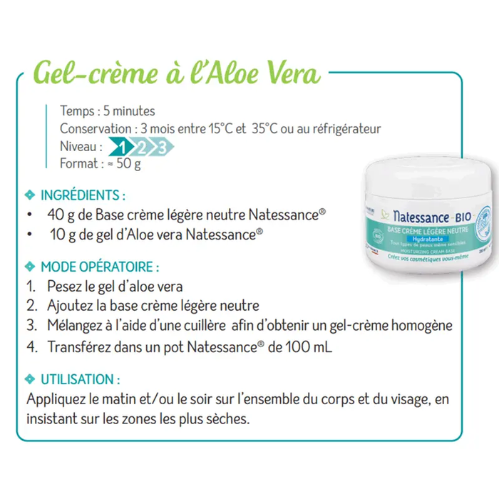 Boho Cosmetics Vente Recette DIY - Gel Crème à L'Aloe Vera - DIY Bio