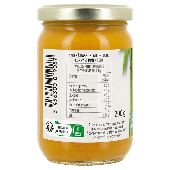 Boho Cosmetics Vente Sauce Coco Curry Forte Bio - Les Sauces Et Condiments