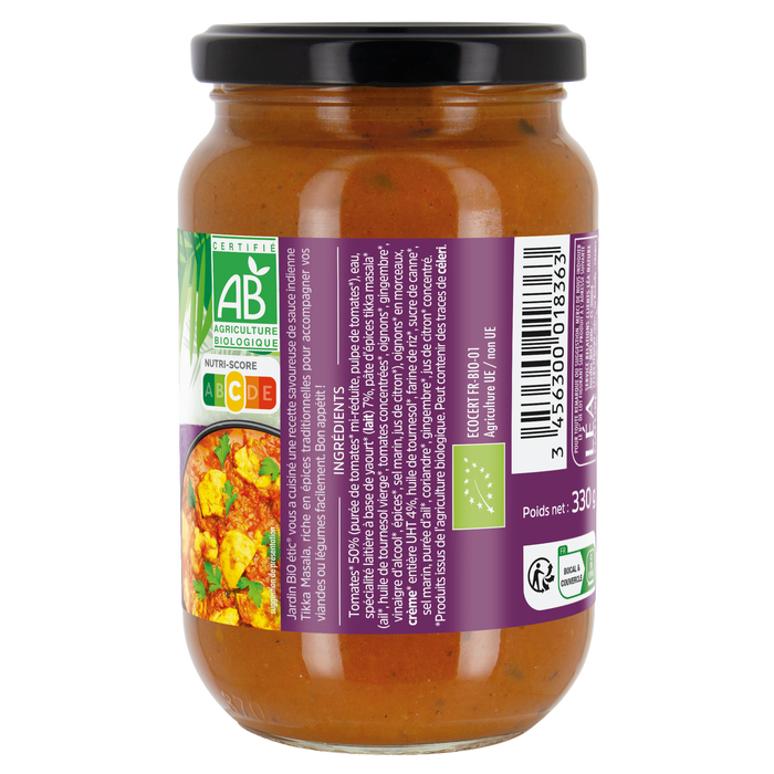 Boho Cosmetics Vente Sauce Tikka Masala - Sauces Cuisinées Exotiques