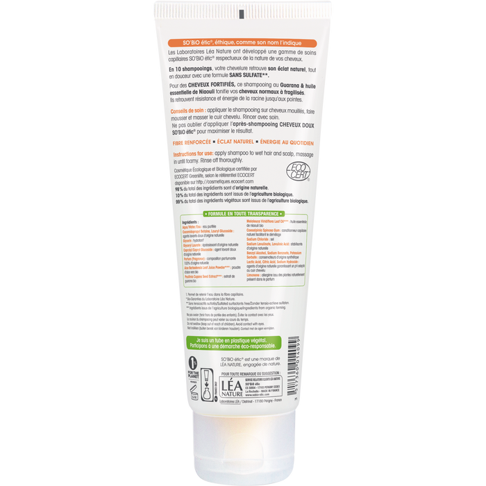 Boho Cosmetics Vente Shampooing Cheveux Fortifiés Guarana Et Niaouli Bio - Shampooings