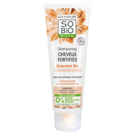 boho cosmetics Vente Shampooing cheveux fortifiés Guarana et Niaouli Bio - Shampooings