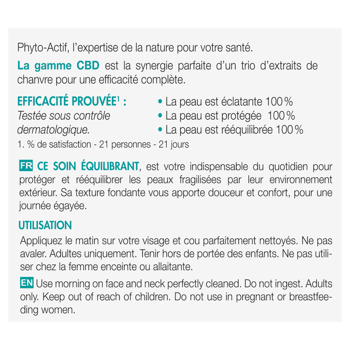 Boho Cosmetics Vente Soin Jour équilibrant CBD - Bien-être (CBD)
