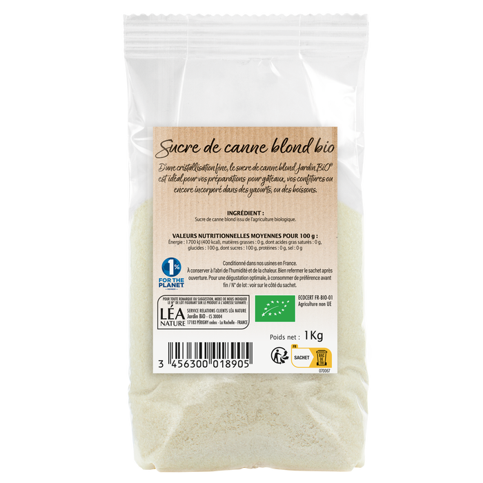 Boho Cosmetics Vente Sucre De Canne Blond - 1KG - Farines Et Sucres