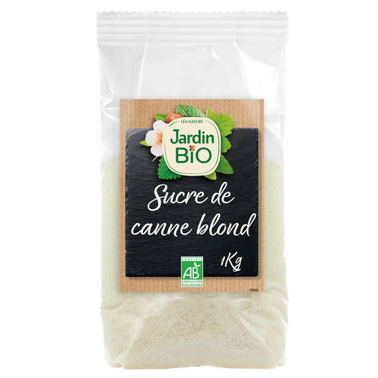 boho cosmetics Vente Sucre de canne blond - 1KG - Farines et sucres