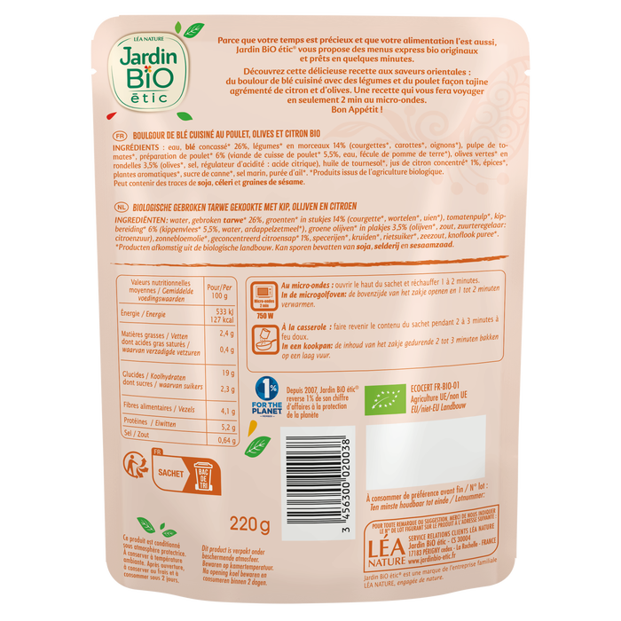 Boho Cosmetics Vente Tajine Boulgour Poulet Olive Citron - Plats Cuisinés Et Sachets Express