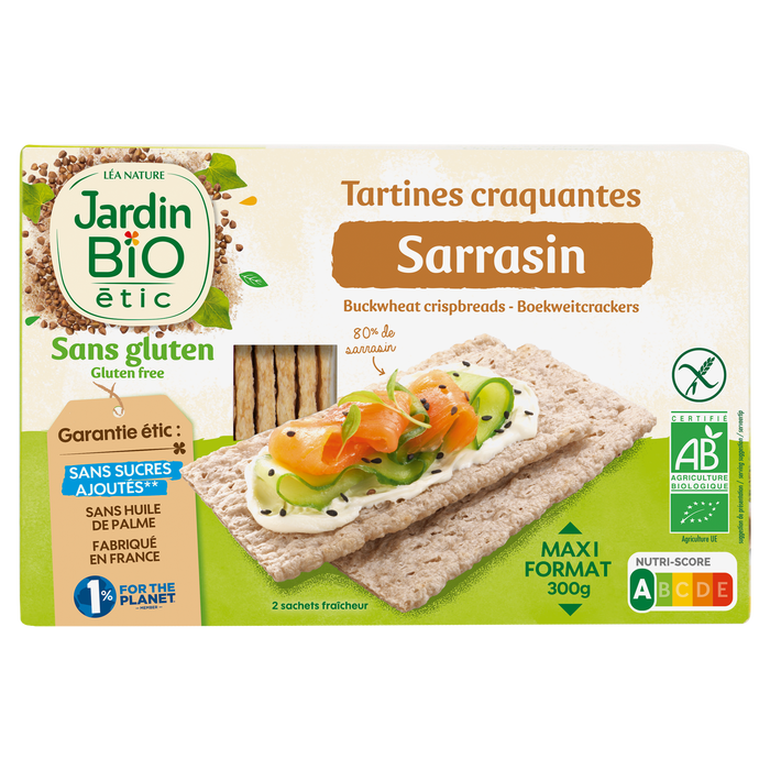 Boho Cosmetics Vente Tartines Craquantes Sarrasin - Sans Gluten Et Sans Lactose - Bio - Tartines Craquantes