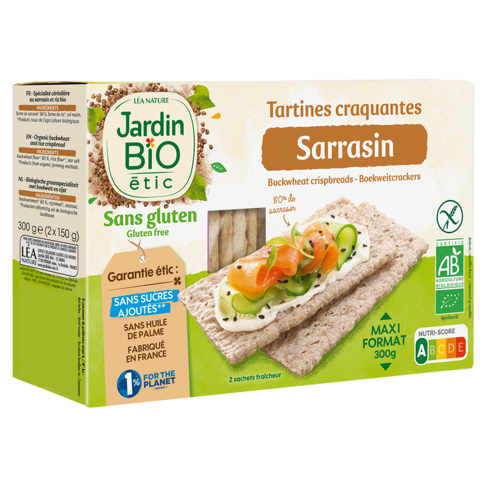 Boho Cosmetics Vente Tartines Craquantes Sarrasin - Sans Gluten Et Sans Lactose - Bio - Tartines Craquantes