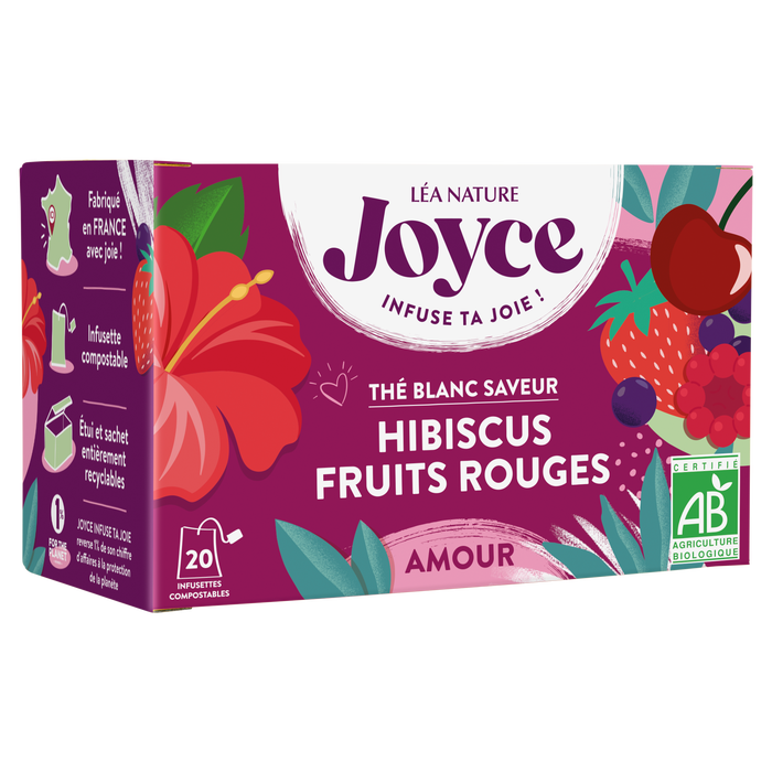 Boho Cosmetics Vente Thé Blanc AMOUR Fruits Rouges Hibiscus - Thés Bio