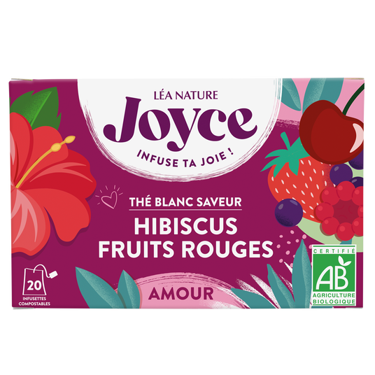 boho cosmetics Vente Thé blanc AMOUR Fruits rouges Hibiscus - Thés bio