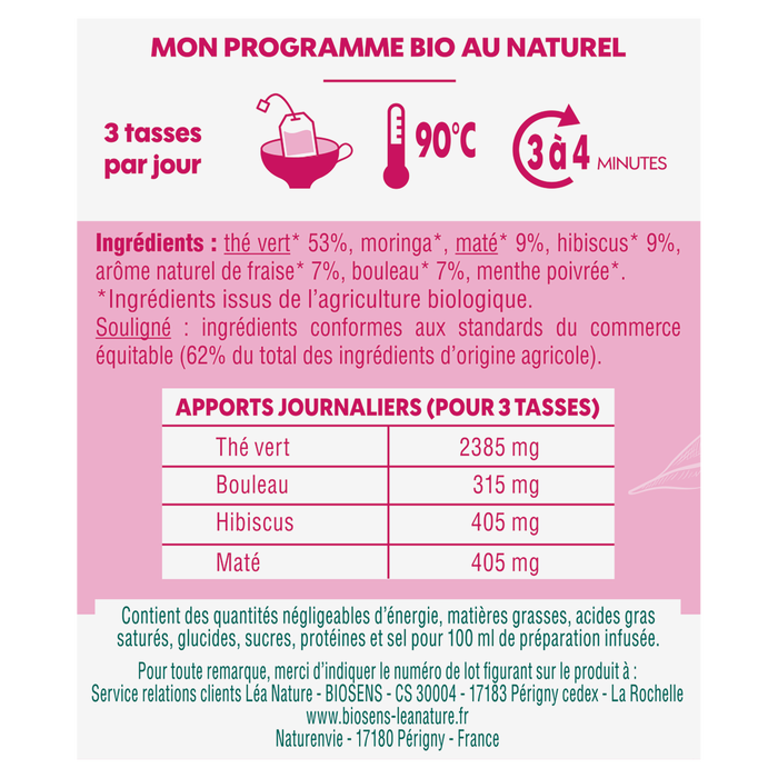 Boho Cosmetics Vente Thé Détox - Bio - Minceur élimination Détox Bio - Léa Nature