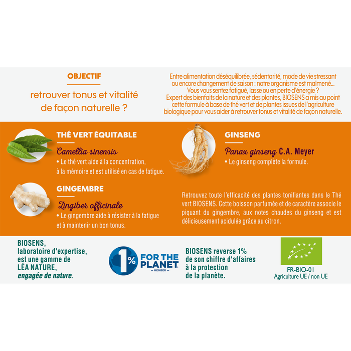 Boho Cosmetics Vente Thé Energy Booster - Vitalité Tonus Immunité Bio - Léa Nature