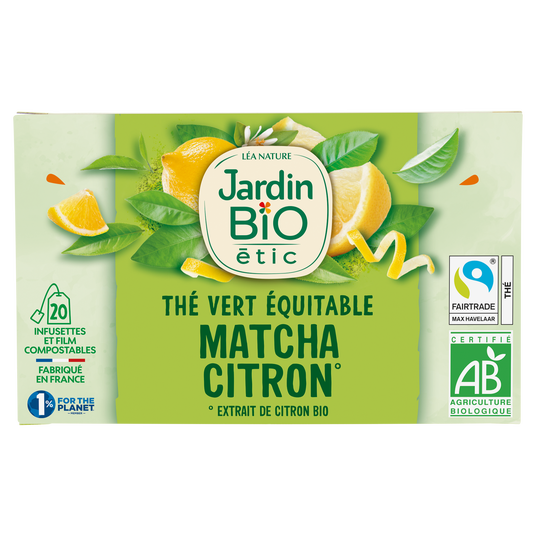boho cosmetics Vente Thé vert Equitable Matcha Citron - bio - Thés